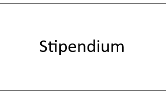 Weißer Hintergrund mit dem Schriftzug "Stipendium"